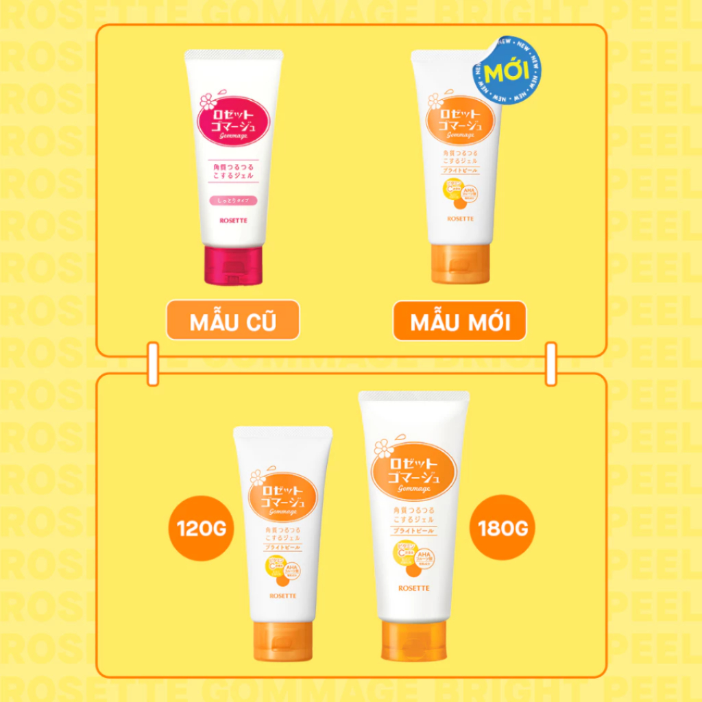 Gel Tẩy Tế Bào Da Chết Rosette Màu Hồng Nhật Bản