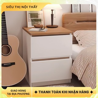 Tủ Đầu Giường Kệ Đầu Giường 2 Ngăn Tab Kê Đầu Giường Thông Minh Phong Cách Bắc Âu Chất Liệu Gỗ MDF