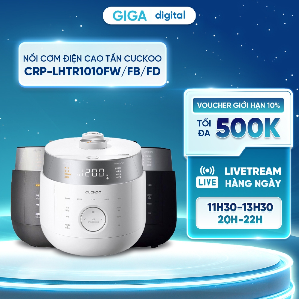  Nồi cơm điện cao tần Cuckoo CRP-LHTR1010FW FB FD - 1.8L - Nấu đa chức năng - Tự động làm sạch - Điều khiển cảm ứng 