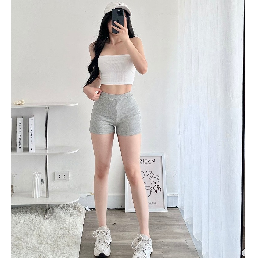 Quần đùi ôm nâng mông tôn dáng chất thun gân dày 38kg - 60kg | BigBuy360 - bigbuy360.vn
