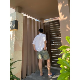[HÀNG CHẤT LƯỢNG] Quần short jeans cao cấp unisex màu xanh rêu vài dày dặn