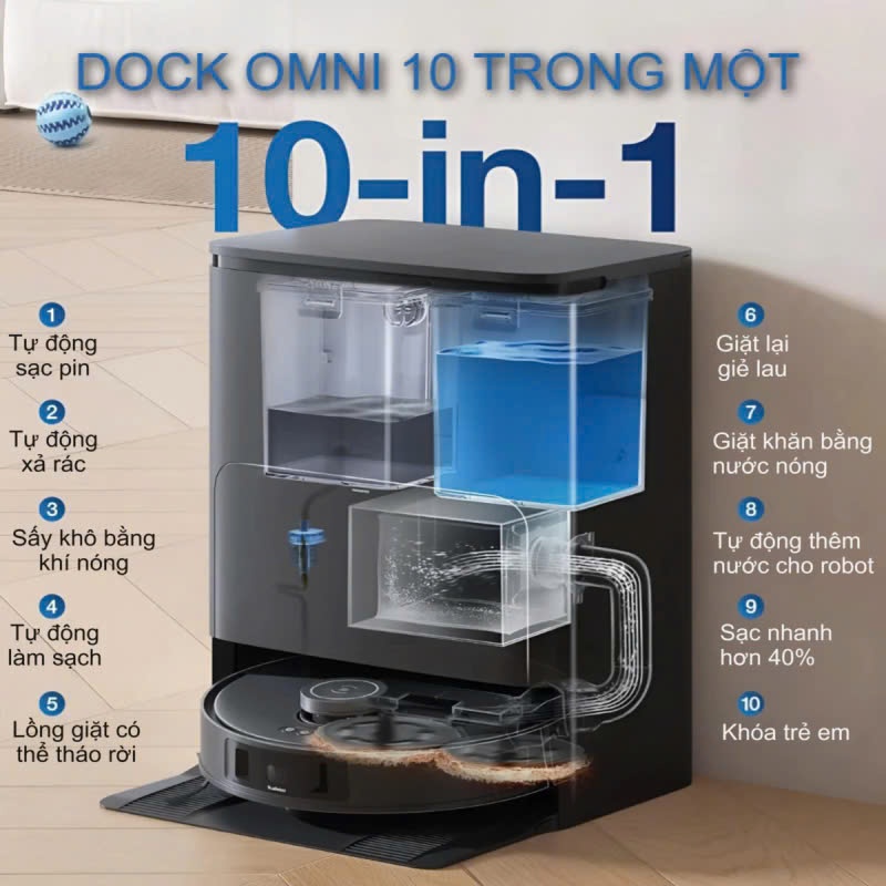 Chính hãng , Robot hút bụi lau nhà Ecovacs Deebot T30s Pro 2025 / Ecovacs T30C