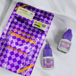 Hàng mới về Keo nối mi Crystal Glue tím, keo Hàn Quốc ít cay, khô 2s-3s