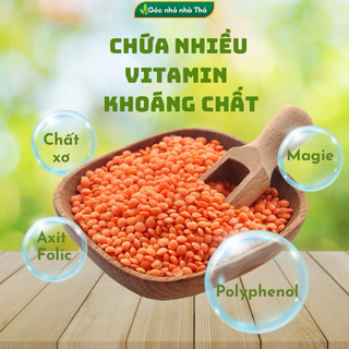 Đậu lăng đỏ tách vỏ hữu cơ 500g