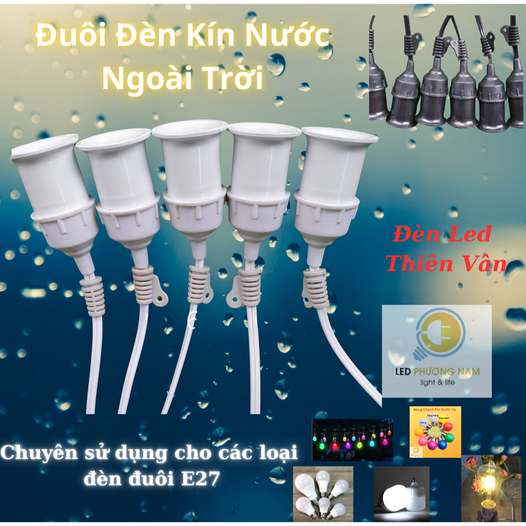Đuôi Đèn E27 Ngoài Trời - Kín Nước