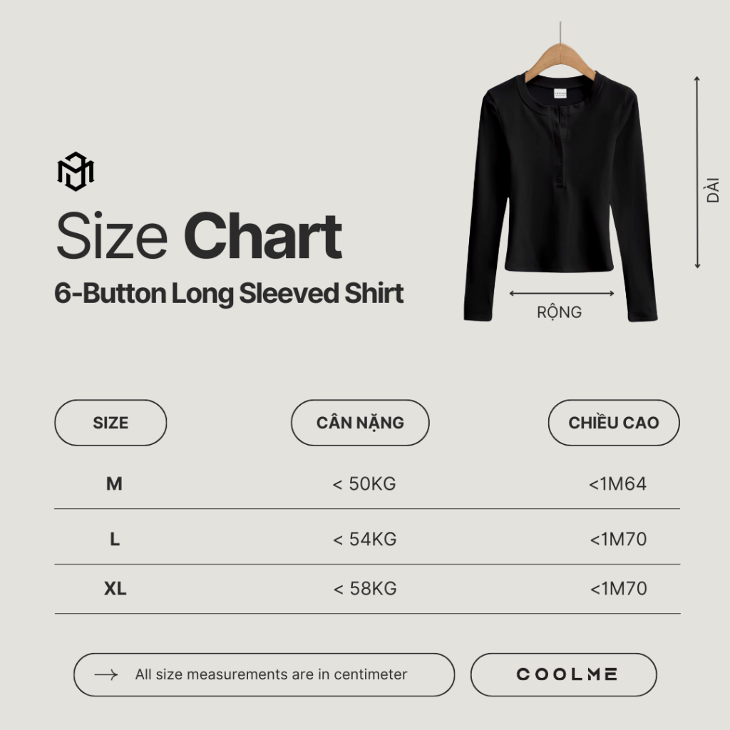 Áo thun tay dài nữ cúc xẻ Coolme, áo dài tay nữ ôm body khuy ngực chất lông thỏ tôn dáng - GLT | BigBuy360 - bigbuy360.vn