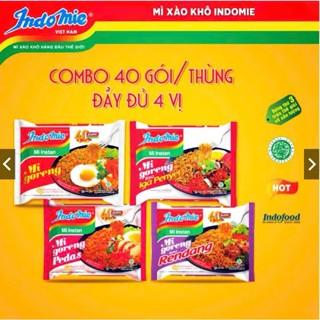 Thùng Mì Xào Khô/ Mì Trộn Indomie Rasa Ayam Geprek Nhiều Vị Thùng 40 Gói Màu Sắc Đẹp Hấp Dẫn, Hương Thơm Lừng Quyến Rũ