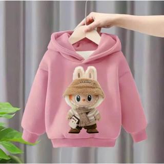  ÁO HOODIE LABUBU thu đông cho bé trai và bé gái 14-45kg.Chất nỉ ấm áp kiểu dễ thương áo hoodie 