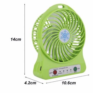 Quạt cầm tay 3 tốc độ có đèn siêu mát mini để bàn