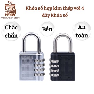 Ổ khóa Mi ni Khóa hợp kim thép với 4 dãy số khóa dùng khóa phòng va li du lịch xe đạp an toàn và tiện lợi
