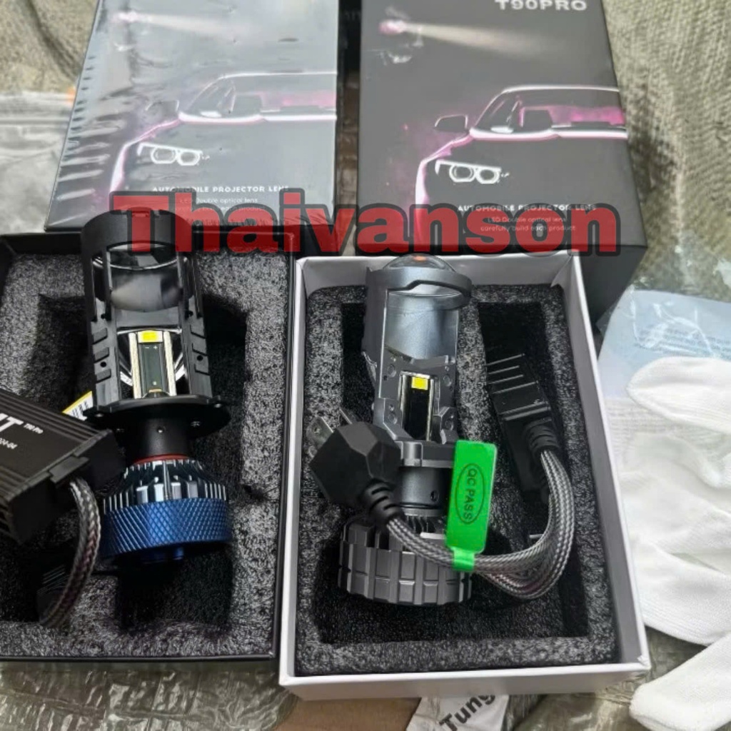 Đèn bi led mini H4 cao cấp T90 Pro New 2024 ( 15 chíp ) Cống Xuất 90w chuẩn loại 1