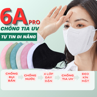 ( TẶNG 10C ) Thùng 210 Cái Khẩu trang 6A DENTAL 4 lớp kháng khuẩn, Dày Dặn - chống tia UV, che kín khuôn mặt cho mùa hè