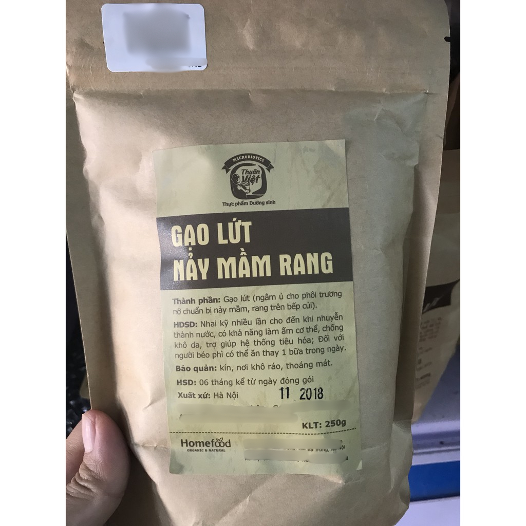 Gạo lứt nảy mầm rang 250g (gói)