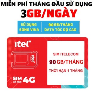 Sim ITEL VINAPHONE 4G 90G mỗi tháng, sim Vinaphone gọi Vinaphone miễn phí