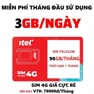 Sim ITEL VINAPHONE 4G 90G mỗi tháng, sim Vinaphone gọi Vinaphone miễn phí