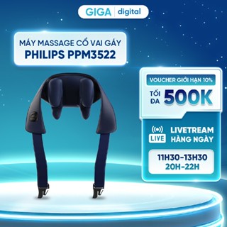  Máy Massage cổ vai gáy Philips PPM3522 - 3 chế độ Massage - 2 mức độ chườm ấm thư giãn 