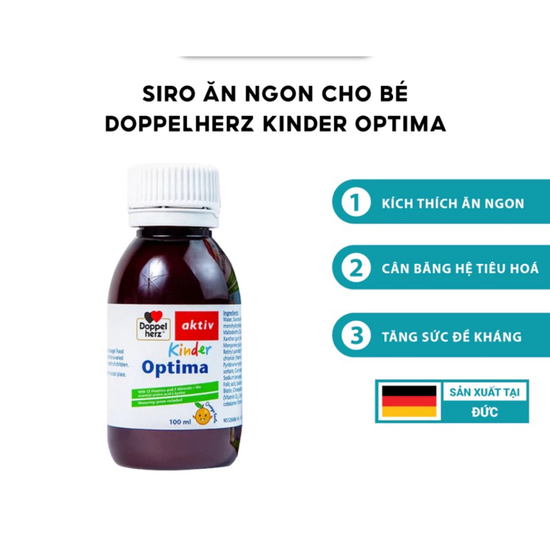 KINDER OPTIMA - Siro ăn ngon cho bé