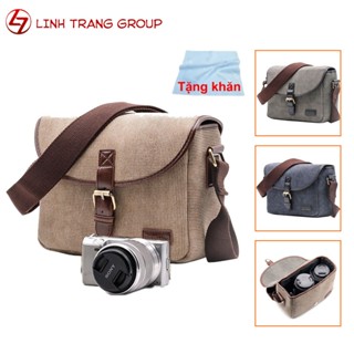 Túi đựng máy ảnh thời trang cao cấp, tặng khăn lau lens - Oz105