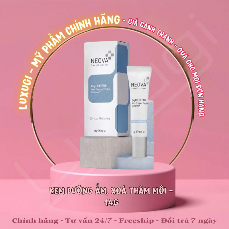 [Hàng Cty] Neova Cu3 Lip Repair Kem Dưỡng Ẩm Giảm Thâm Môi, Xóa Rãnh Nhăn Căng Mọng Với Phức Hợp Đồn