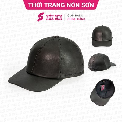 Mũ lưỡi trai da cao cấp NÓN SƠN chính hãng MC241DA-ĐN1-L