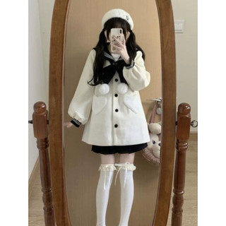 [SẴN HÀNG LOẠI 1 CÓ BIGSIZE] Áo Khoác Dạ Nơ Lolita Ulzzang Siêu Xinh - Kèm Ảnh thật