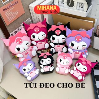 Túi đeo chéo KUROMI cho bé dễ thương có thể dùng đi tiệc đi chơi nhận tiền lì xì ngày tết