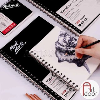 [ARTDOOR] Sổ vẽ chì MONT MARTE Visual Art mỏng 110gsm (vân mịn) - SỔ A6 Đúng (60 tờ) - [xả kho]