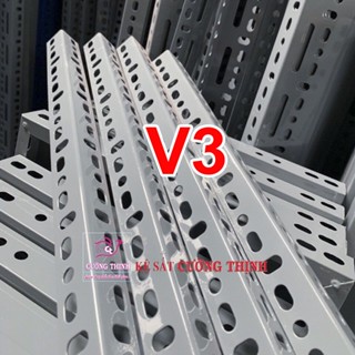 Thanh Sắt V Lỗ 3x3 Vuông Dày 1.6Ly Đa Năng Lắp Kệ Sơn Sắt Tĩnh Điện Thép V Đục Lỗ Dài 50 60 80 1m 1m2 1m5 2m Nhiều Màu