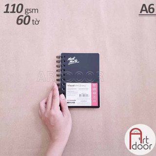[ARTDOOR] Sổ vẽ chì MONT MARTE Visual Art mỏng 110gsm (vân mịn) - SỔ A6 Đúng (60 tờ) - [xả kho]