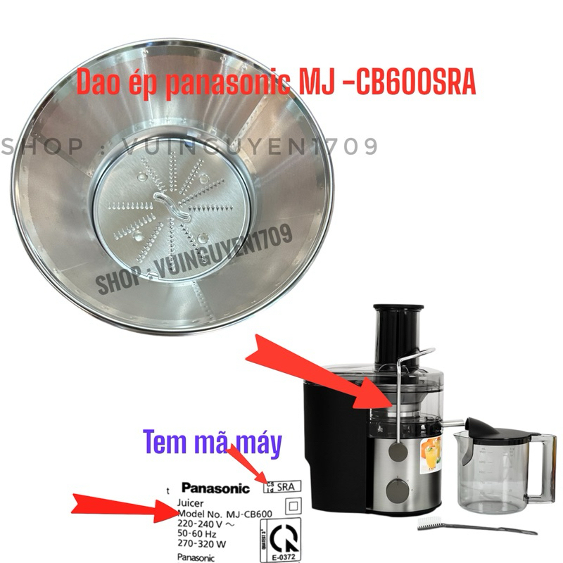 [Hàng chính hãng] Lưỡi dao máy ép trái cây Panasonic MJ- CB600 SRA, CB 600