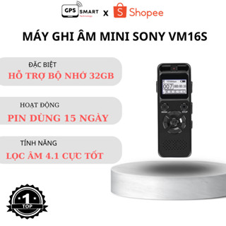 Máy Ghi Âm Chuyên Nghiệp Sony VM106S Lọc Tiếng Ồn Tạp Âm Tốt, Bộ Nhớ Lớn Có Thể Mở Rộng, Pin 15 Ngày. Bảo Hành 12 Tháng