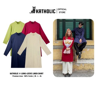 Áo Dài Cách Tân Nam Nữ Basic Local Brand KATHOLIC Chất Liệu Premium Linen Dáng Suông Dịp Lễ Tết 2025 KAT027