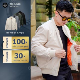 Áo Khoác Bomber Nam Empo MK CLEVER chất liệu vải Gió chống nước, cản gió tốt, dày dặn, form dễ mặc