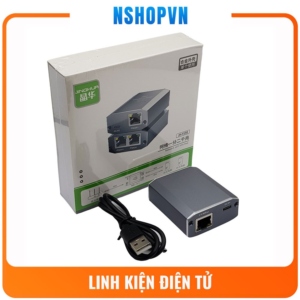 Bộ chia mạng LAN RJ45 1 ra 2 JINGHUA