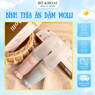   Chính hãng  Bình thìa ăn dặm MOLLI Hàn - Bình thìa silicon cho bé - Bố Khoai Store 