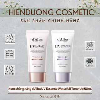 Kem chống nắng D'Alba UV Essence Waterfull Tone Up 50ml | d'Alba Tone hồng/tím, chống nắng tốt, nâng tone đẹp, căng bóng