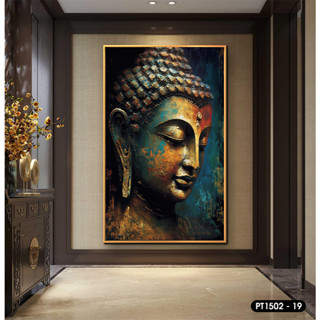 Tranh In Canvas Khổ Dọc| Đức Phật | Tranh Đã Đóng Khung Hoàn Thiện Kèm Đinh Treo | Halocavas