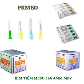 Hộp 100 đầu kim tiêm meso 30G 32G 34G 4mm 13mm MPV hàng công ty tiêm PRP căng bóng da trong thẩm mỹ