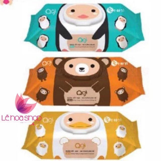 Khăn ướt AGI loại 100 tờ không mùi mẫu mới