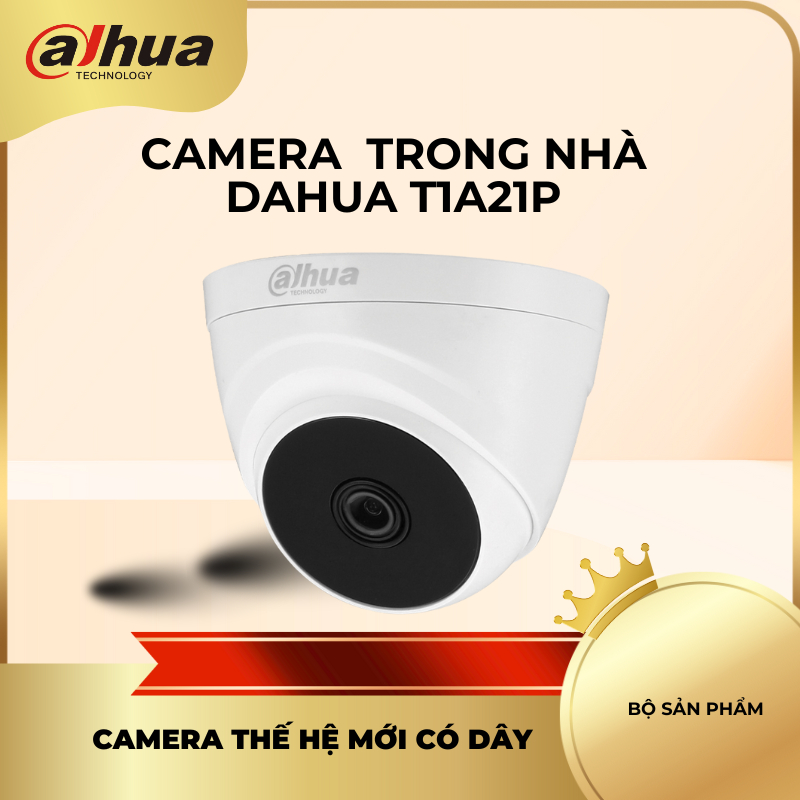 Camera Dahua DH-HAC-T1A21P hồng ngoại Full HD 2.0 Megapixel hàng chính hãng bảo hành 2 năm