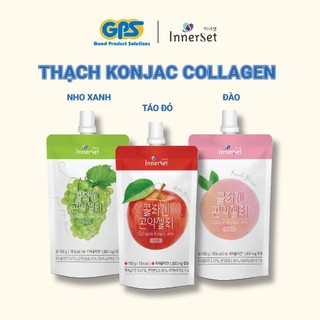 [INNERSET] THẠCH COLLAGEN KONJAC JELLY HỘP 10 GÓI (VỊ ĐÀO/TÁO/NHO XANH