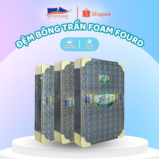 [ Tặng 2 Gối ] Đệm Bông Trần Foam FourD Kim Cương Miễn Phí Vận Chuyển Giao Ngay
