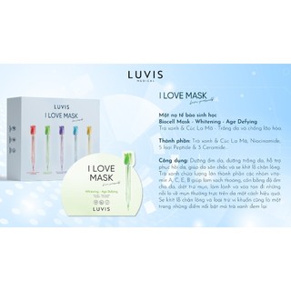 (Ship Hỏa Tốc) Mặt nạ Biocell Dừa Cấp Ẩm Trắng Da 20ml Luvis ( set 10 miếng)