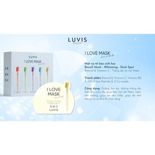 (Ship Hỏa Tốc) Mặt nạ Biocell Dừa Cấp Ẩm Trắng Da 20ml Luvis ( set 10 miếng)