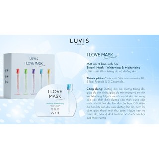 (Ship Hỏa Tốc) Mặt nạ Biocell Dừa Cấp Ẩm Trắng Da 20ml Luvis ( set 10 miếng)