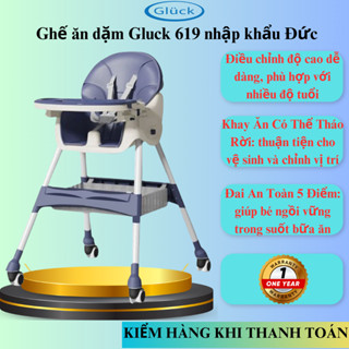 Ghế Ăn Dặm Gluck 619, Ghế Tập Ăn Dặm Cho Bé Thiết Kế Nhựa Cao Cấp Chắc Chắn An Toàn Cho Sức Khỏe Bé