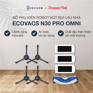 Bộ phụ kiện chính hãng cho Ecovacs N30 Pro Omni DKT080167 | Chổi cạnh | Chổi chính | Bộ lọc