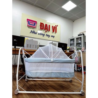  Nôi điện Võng xếp 2 Trong 1 Đại Vĩ  Tặng kèm võng + màn chống muỗi cho bé  tặng 2 dây curoa dự phòng 