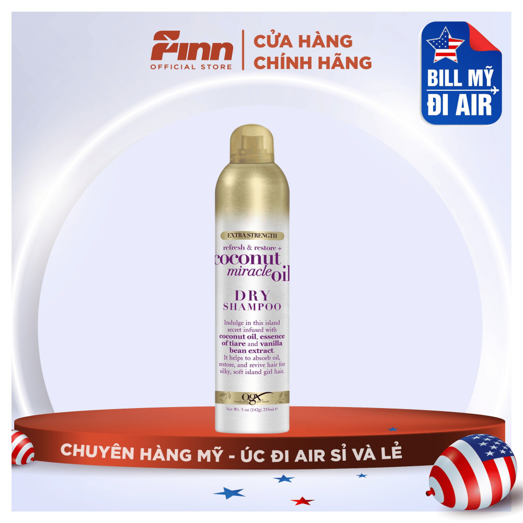 [BILL MỸ AIR] Dầu gội khô sạch khoẻ phồng chân tóc OGX (nhiều loại)