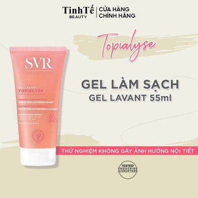 Gel làm sạch dịu nhẹ dành cho da nhạy cảm, da khô và viêm da cơ địa SVR TOPIALYSE Gel Lavant 55ml